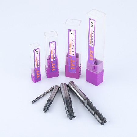 Wholesale YFT brand 68 degree coated tungsten steel milling cutter with 4-blade flat bottom CNC machine tool slotting tool