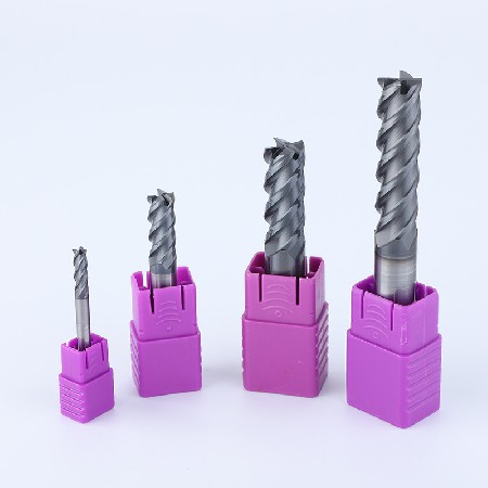 Manufacturer's customized YFT brand 68 degree coated tungsten steel milling cutter with 4-blade flat bottom CNC machine tool slotting tool