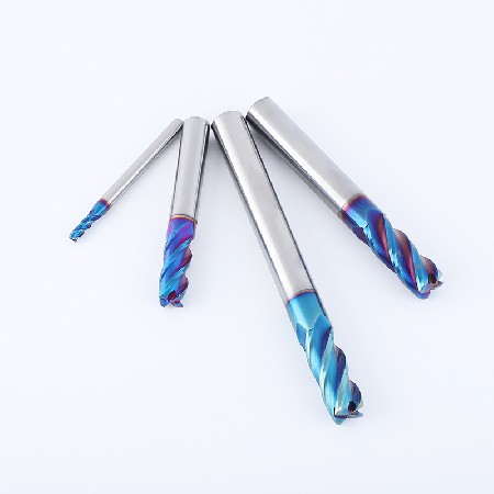 YFT品牌铣刀 60度蓝纳米涂层圆鼻钨钢铣刀四刃数控铣刀刀具批发