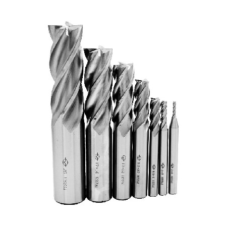 High speed steel fully ground milling cutter with 4 edges, hardened and elongated white steel milling cutter, extra long milling cutter, CNC milling cutter